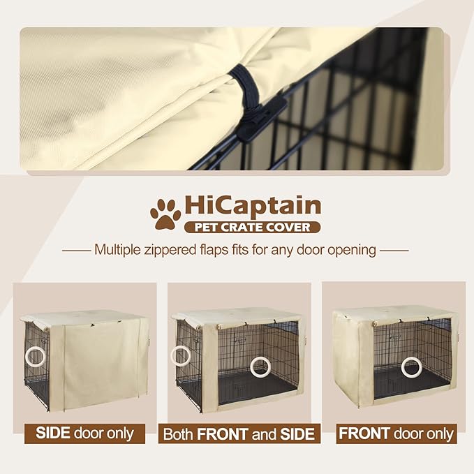 HiCaptain Dog Crate Cover 36.0" L x 23.0" W x 25.0" H - Image 3