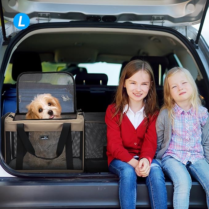 Wakytu Expandable Pet Carrier for Dogs & Cats, Large Travel Bag - Image 7