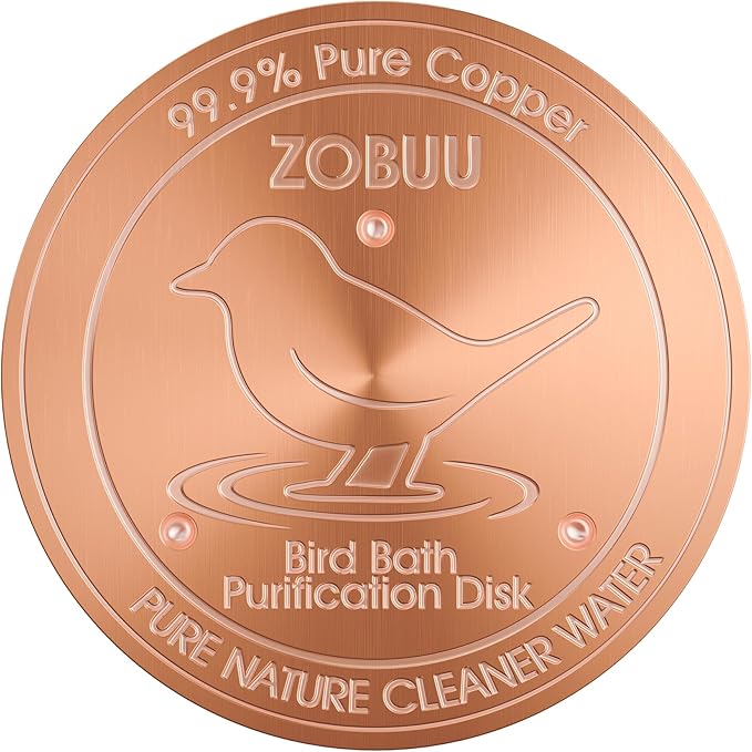 Bird Bath Copper Disk, 0.6mm Thickness 99.9% Pure Copper Bird Bath Purification by ZOBUU