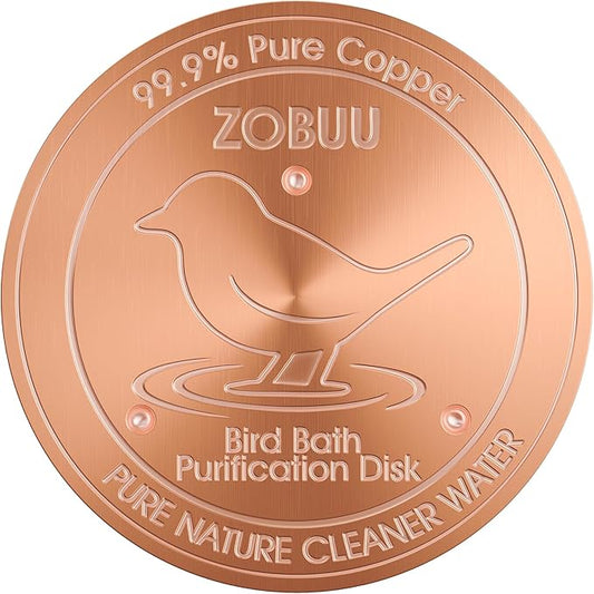 Bird Bath Copper Disk, 0.6mm Thickness 99.9% Pure Copper Bird Bath Purification by ZOBUU