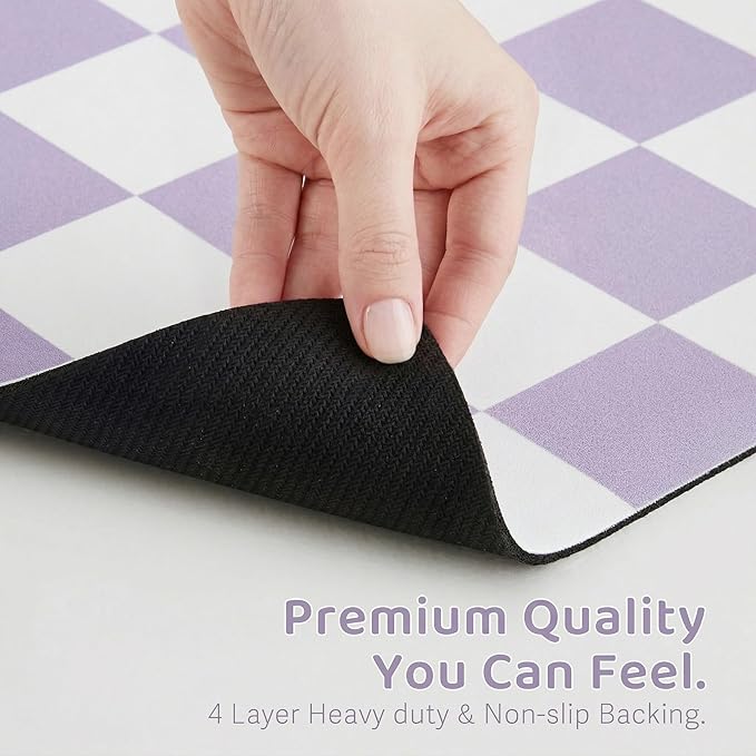 Checkered Dog Feeding Mat, Absorbent Mats - Image 6