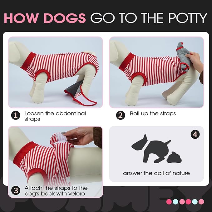 FUAMEY Dog Recovery Suit Male, Dogs Surgery Neuter Suits Puppy Spay Shirts - Image 5
