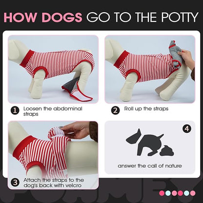 FUAMEY Dog Recovery Suit Male, Dogs Surgery Neuter Suits Puppy Spay Shirts - Image 5