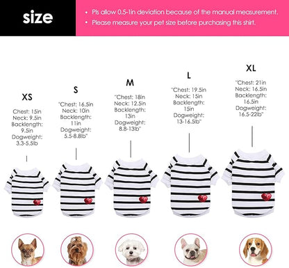 Dog Shirts for Small Dogs, Striped T-Shirts Dog Vest Pet Apparel Tee Shirts - Image 3