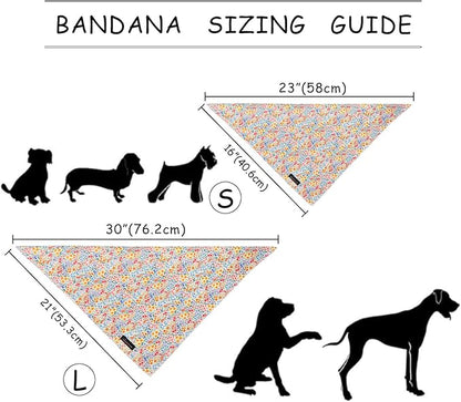 ARING PET Girl Dog Bandana, Spring Summer Daisy Floral Pet Bandana Scarf - Image 7