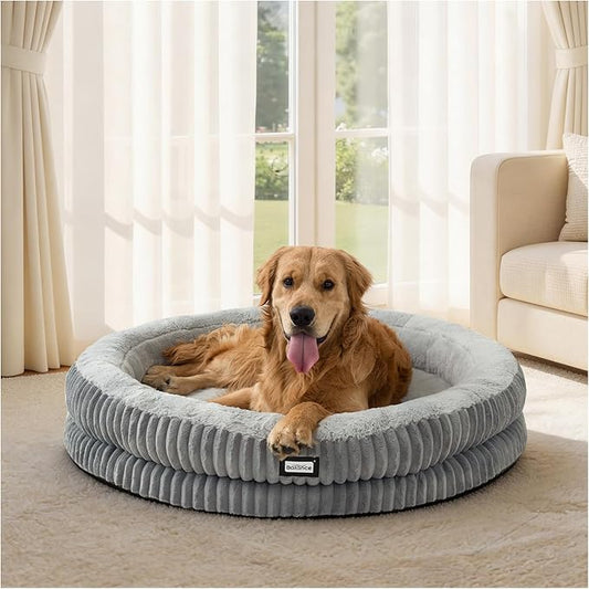 BALANCE Donut Dog Bed, 43 Inches Round Dog Bed Extra Large Size Dogs Washable by BalancePet