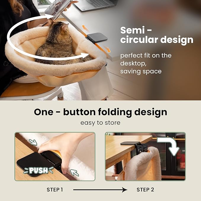 JUNSPOW Cat Desk Bed - Image 4