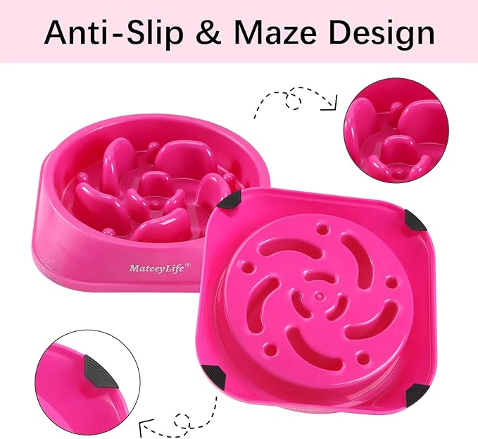 MateeyLife Slow Feeder Dog Bowls, Anti-Choking Puzzle Dog Food Bowls, Anti-Slip - Image 4