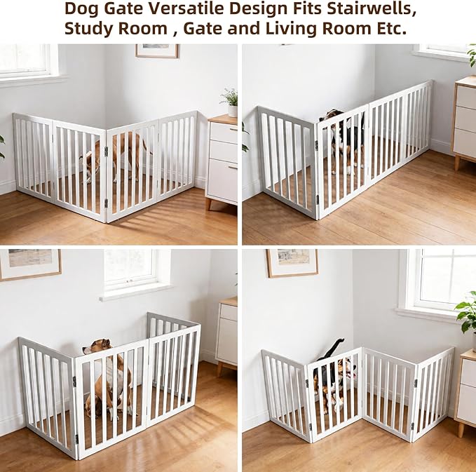 Dog Gate Indoor, Freestanding Dog Fence - Image 4