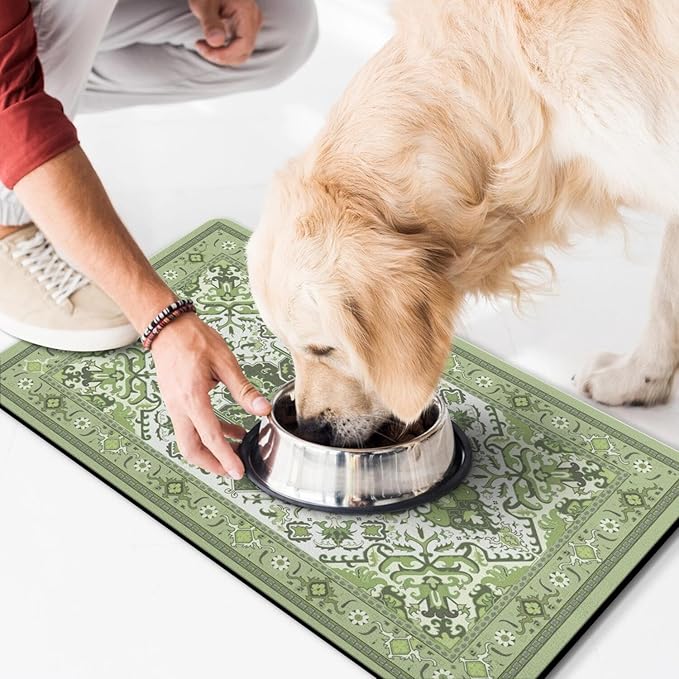 Pet Feeding Mat for Floors Waterproof Dog Mat for Food and Water Absorbent - Image 7