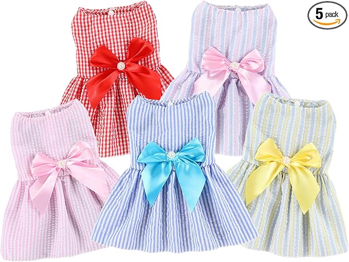 TAPBULL Dog Dresses, Fashionable Pet Dog Clothes, Cute Cat Birthday Dress Outfit by TAPBULL