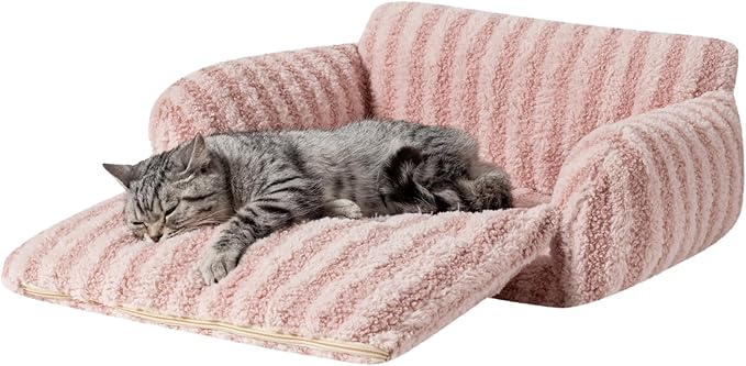 Hollypet Cat Bed Fluffy Plush Multifunctional Double-Layer Machine Washable - Image 2