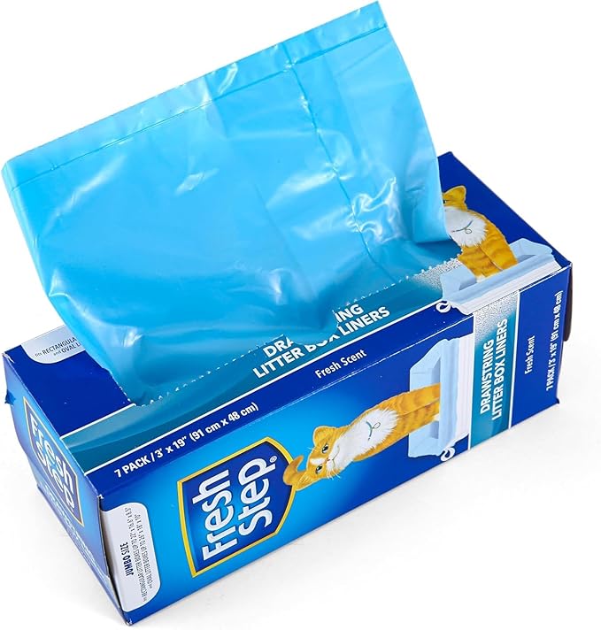 Fresh Step Jumbo Drawstring Cat Litter Box Liners Scented Heavy Duty Kitty - Image 5