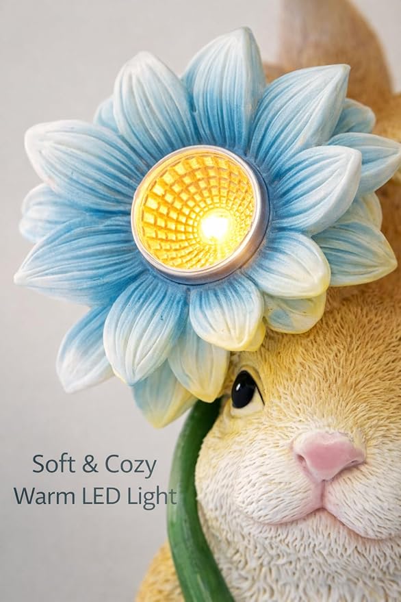 GoGnome Solar Rabbit Garden Statue - Image 7