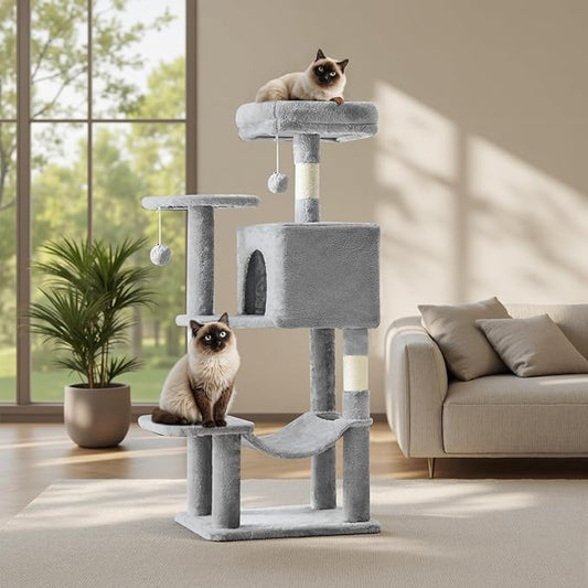 Sweetcrispy 44 Inch Cat Tree Tower, Cat Climbing Tower by Sweetcrispy