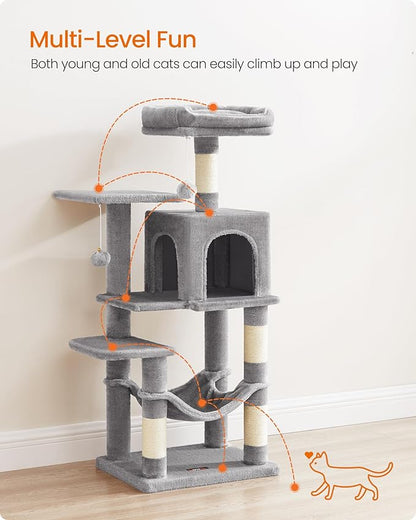 Feandrea Cat Tree, 44.1-Inch Cat Tower, Plush Multi-Level Condo - Image 3