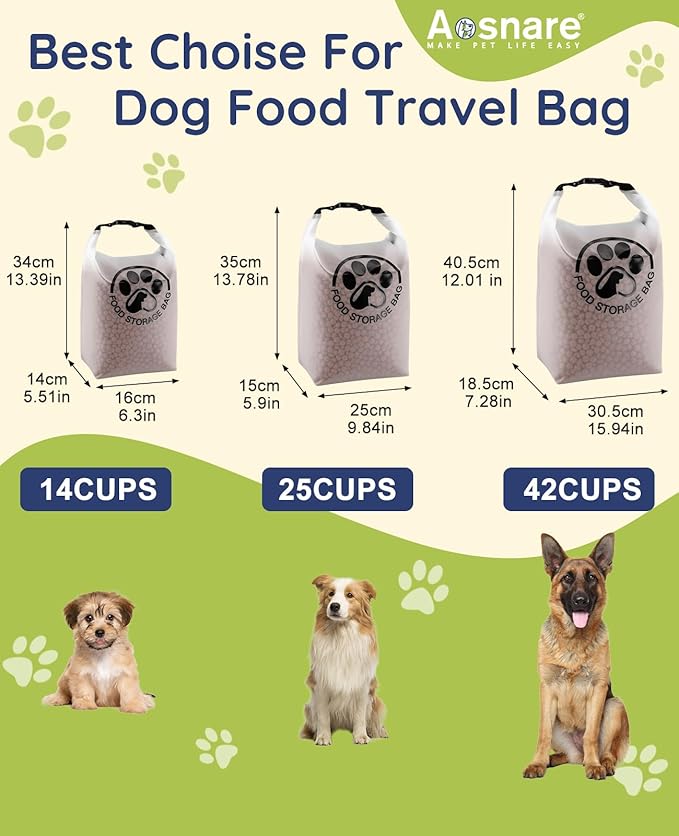 42 Cups Pet Food Storage Bag for Travel - Image 7