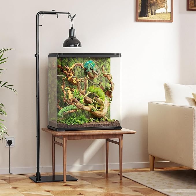 Reptile Heat Lamp Stand Adjustable 21"-62" – Metal Light Holder - Image 10