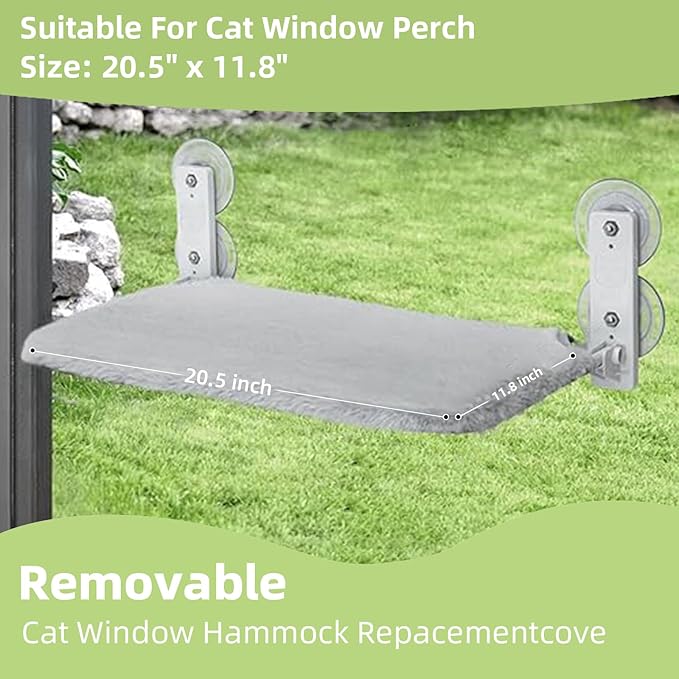 2PCS Replacement Cover for Cat Window Perch, M Size Cordless Cat Window Hammock - Image 2