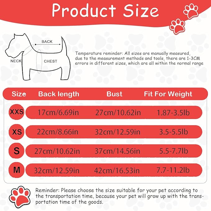 Dog Dress for Small Dogs, Winter Cute Warm Fleece Dog Sweater Dresses for Small - Image 6