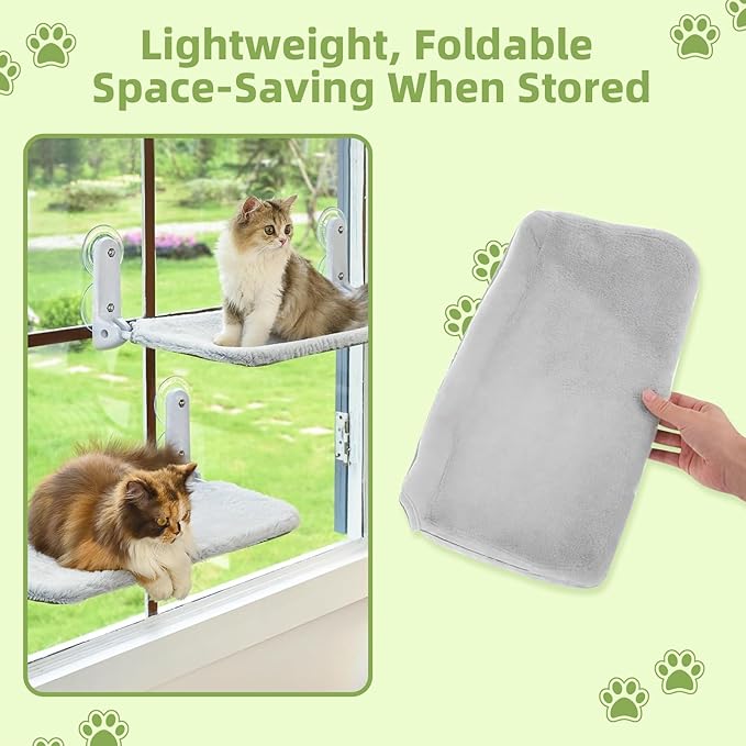 2PCS Replacement Cover for Cat Window Perch, M Size Cordless Cat Window Hammock - Image 5