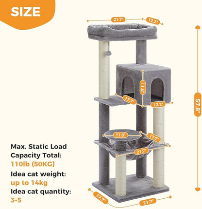 MUTTROS Large Cat Tree with Reinforced Scratching Posts - Image 7