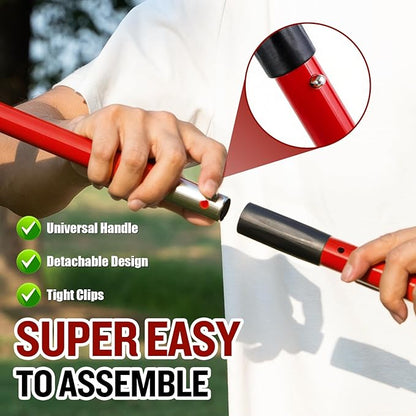 Pooper Scooper for Large Dogs, Adjustable Long Handle Metal Tray and Spade Poop - Image 4