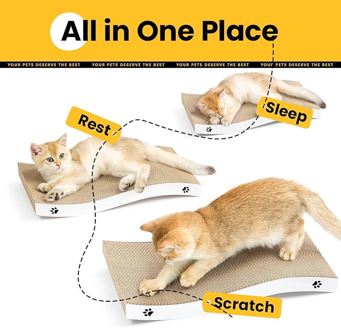 Cat Scratcher, Durable Scratch Pad, Corrugated Cardboard Scratching Board - Image 7