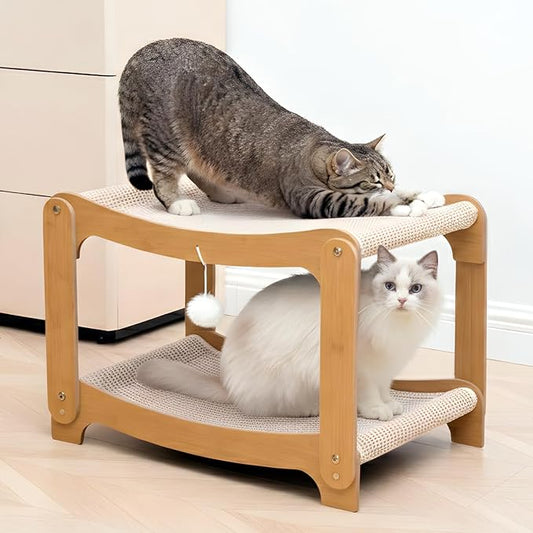 AIXINPET Two-Level Sisal Cat Scratcher Bed by Unknown