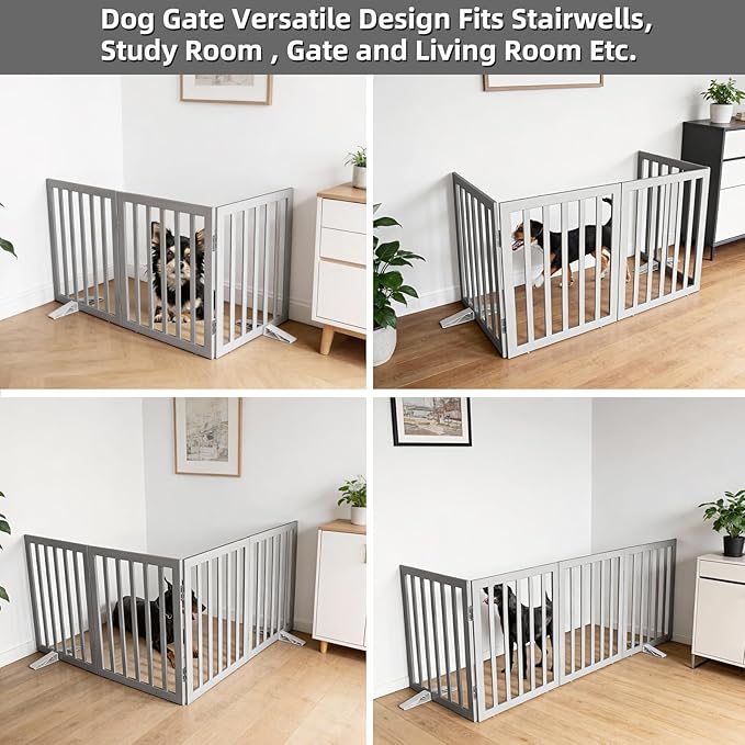 Dog Gate Indoor, Freestanding Dog Fence - Image 4