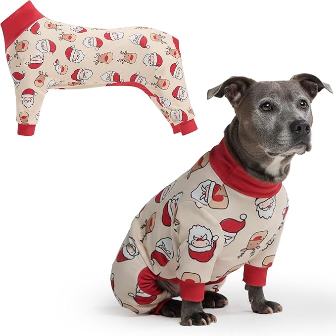 Spark Paws Dog Christmas Pajama, Dog Recovery Suit Male, Ultra-Soft and 4-Way by SparkPaws