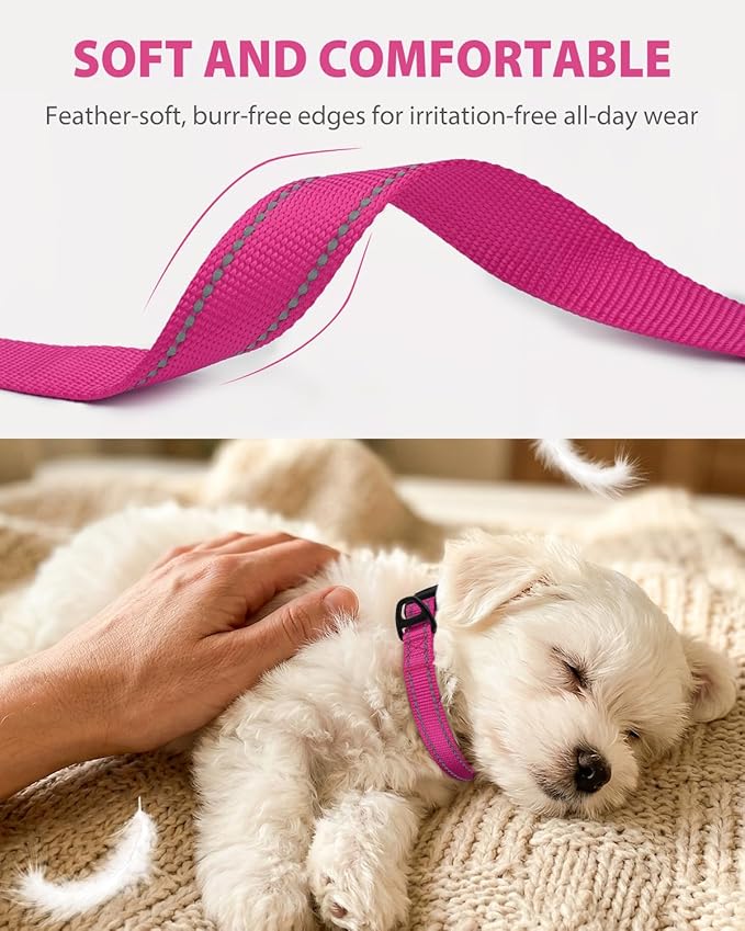 Joytale Dog Collars for Small Dogs, Feather-Light Double-Sided Reflective Nylon - Image 3
