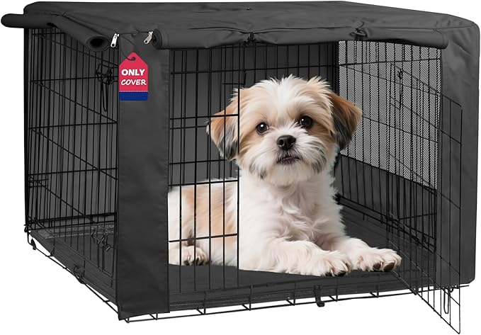 HiCaptain Breathable Dog Crate Cover 24 Inch, Durable Heavy Duty Kennel Cover by HiCaptain