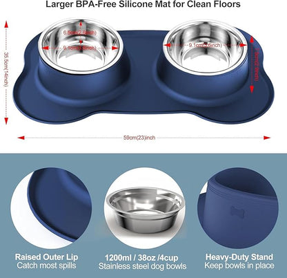 AsFrost Dog Food Bowls Stainless Steel Dog Bowls, Food Water Bowl Set - Image 2
