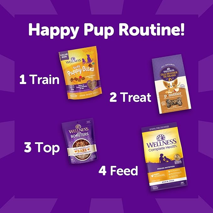 Wellness Crunchy Puppy Bites Dog Training Treats, Grain Free, Chicken and - Image 6
