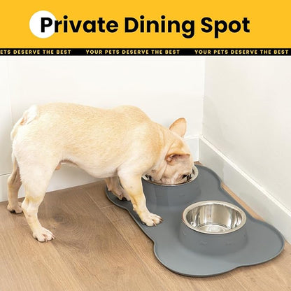 Conlun Medium Pet Feeding Station, 29oz Stainless Steel Dog Bowls Set, No Spill - Image 4