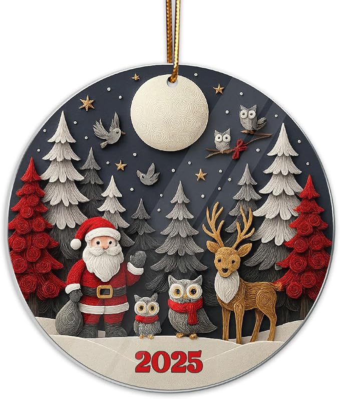 Santa 2025 Ornament, Santa Ornament, Meaningful Christmas Ornaments by MusemoryCreations
