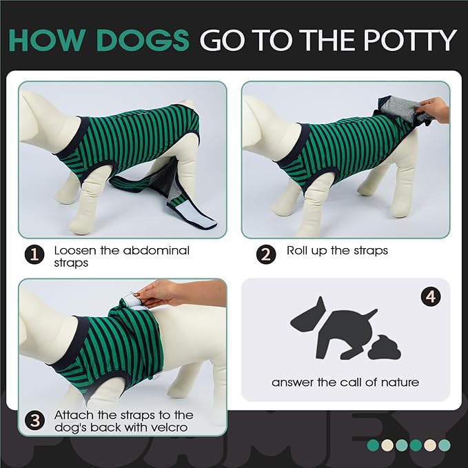 FUAMEY Recovery Suit for Dogs After Surgery, Soft Breathable Dog Bodysuit - Image 5