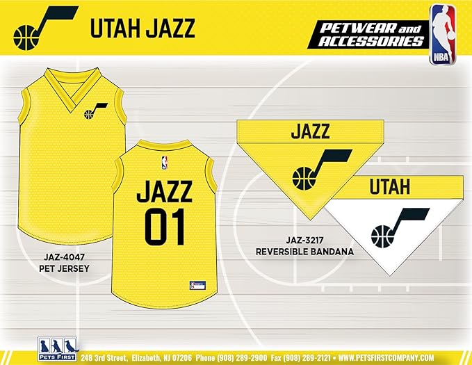 Pets First NBA Utah Jazz Dog Jersey, Large - Image 8