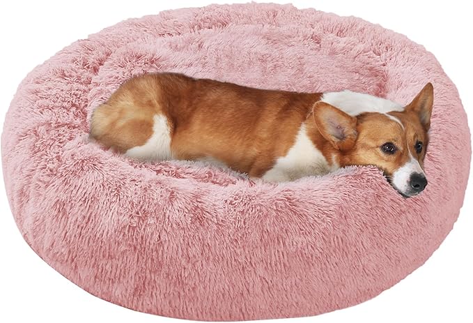 JOLLYVOGUE Dog Beds Large Sized Dog, 36 inches Calming Soft Anti-Anxiety Donut by JOLLYVOGUE
