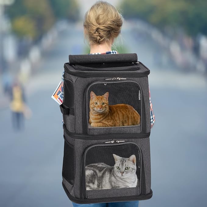 2-in-1 Double Pet Carrier Backpack - Image 7