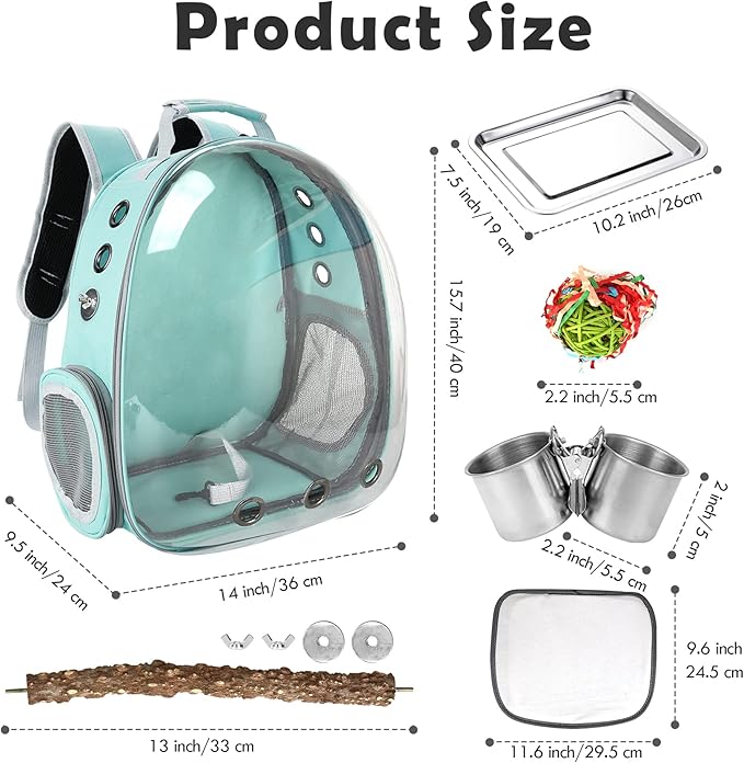 Bird Backpack, Bird Carrier Travel Cage - Image 5