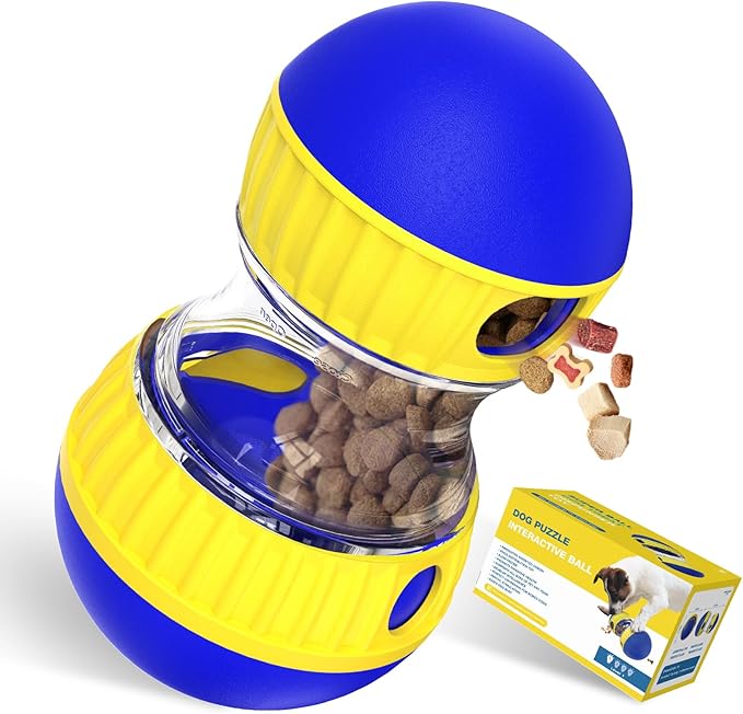 BSISUERM Dog Treat Dispensing Puzzle Toy Adjustable Food Dispenser Slow Feeder by BSISUERM
