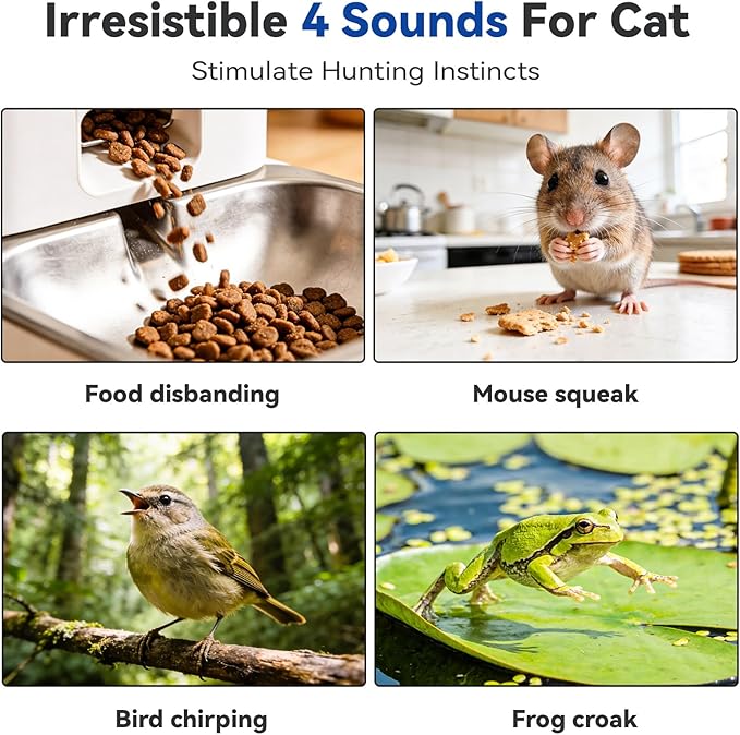 Interactive Cat Toy with Motion Activated Ball & 7-Hole Play Mat, Hide and Seek - Image 7