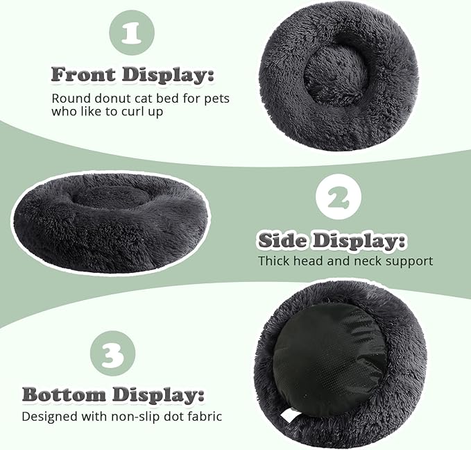 JOLLYVOGUE Dog & Cat Bed, Calming Anti-Anxiety Pet Bed - Image 4