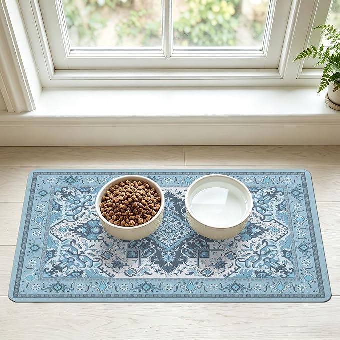 Pet Feeding Mat for Floors Waterproof Dog Mat for Food and Water Absorbent by Unknown