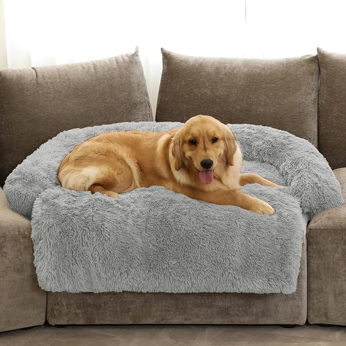 GGIB Calming Dog Bed Fluffy Plush Dog Mat by GGIB