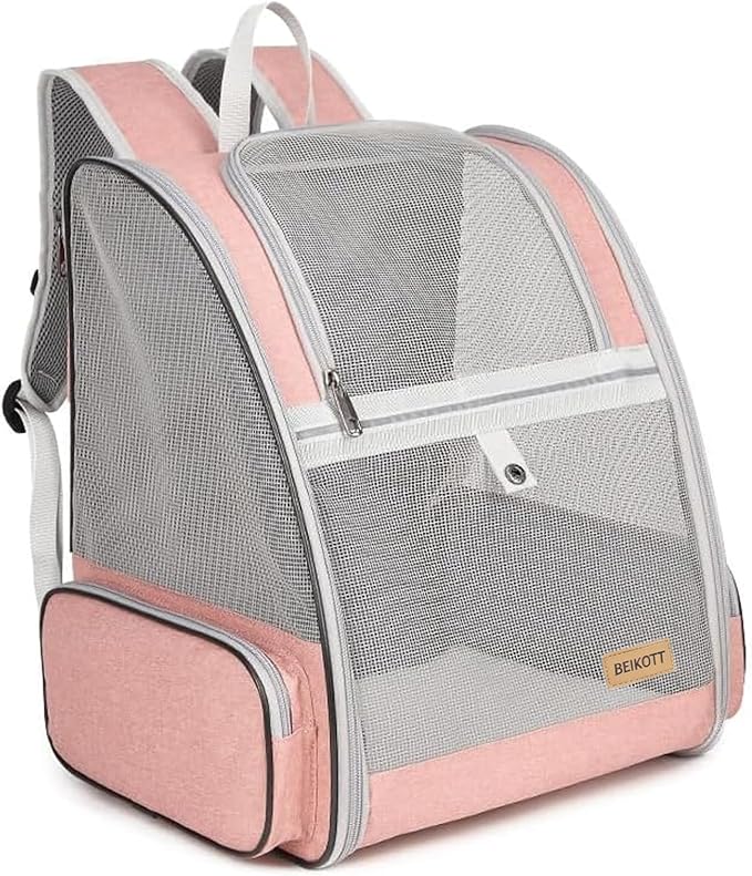 Cat Carrier Backpack, Dog Backpack, Ventilate Pet Cats Puppy Dogs Birds Bunny by BEIKOTT