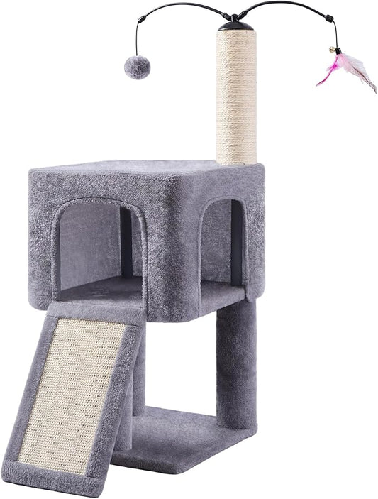 Roypet 32" Cat Tree for Indoor Cats, 2-in-1 Cat House by ROYPET