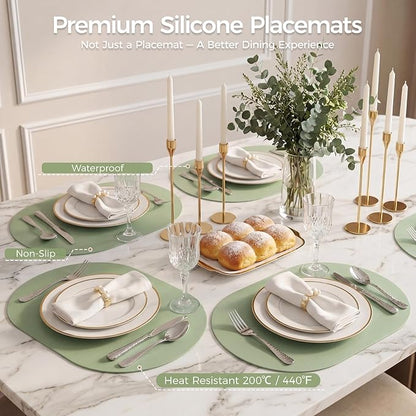 Premium Thick Silicone Placemat，Heat & Oil Resistant, Non-Slip Table Mat - Image 4